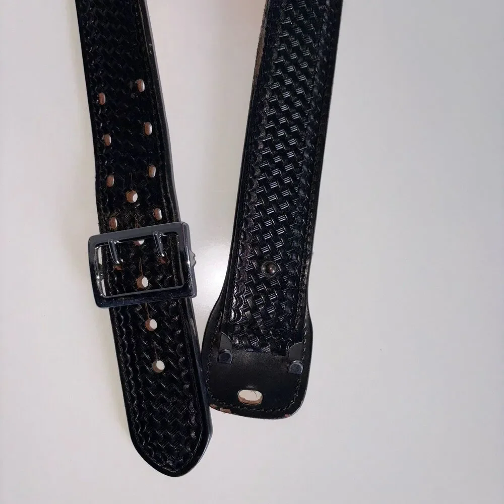 Dutyman Basketweave Full Grain Leather Belt 1021U Size 34 Police Officer Uniform